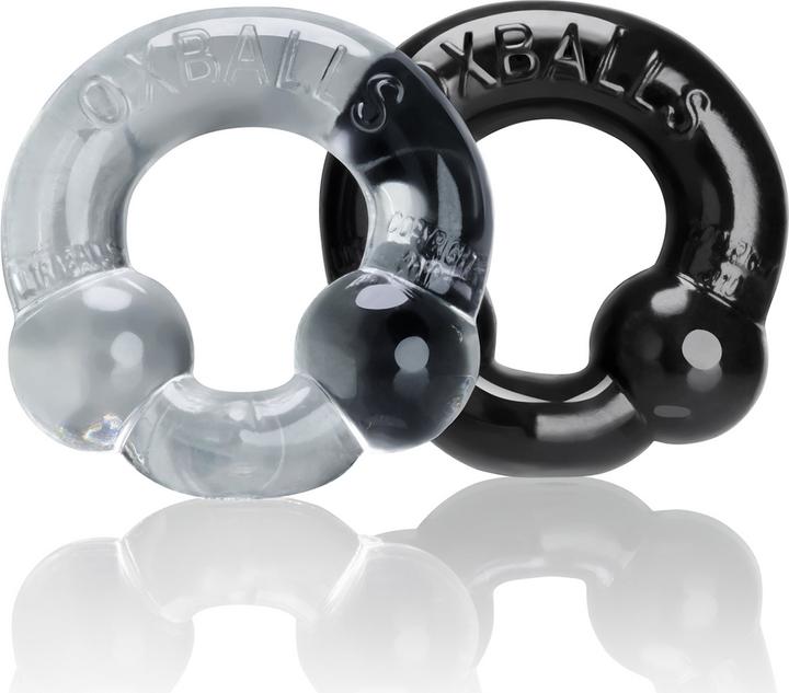 Produktbild Oxballs Ultraballs Cockring 2-pack Black Clear (4 cm)