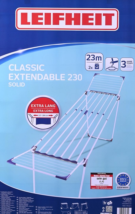 Actual product image Leifheit Classic Extendable 230 Solid tumble dryer (23 m)