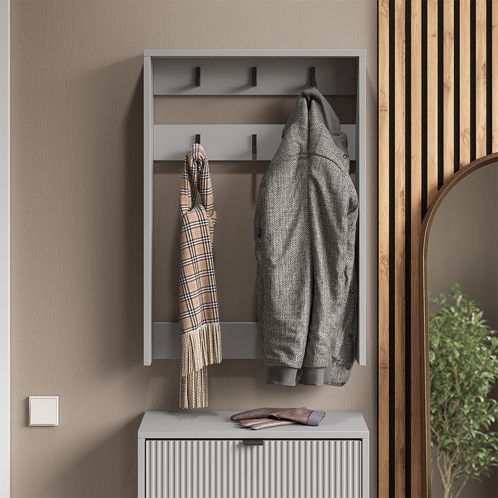 Actual product image Vicco Wall coat rack Eliza, Grey, 60 x 85 cm