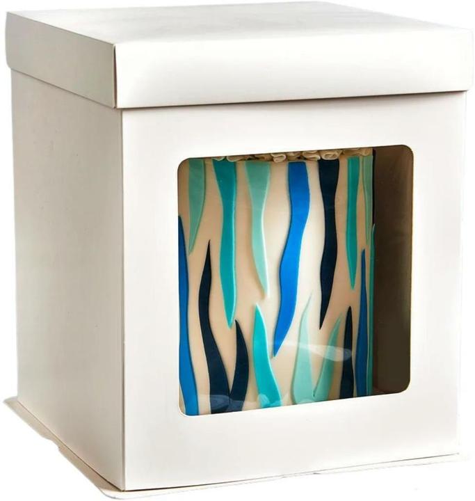 FunCakes Boîte à gâteau haute - Blanc - 21x21x23