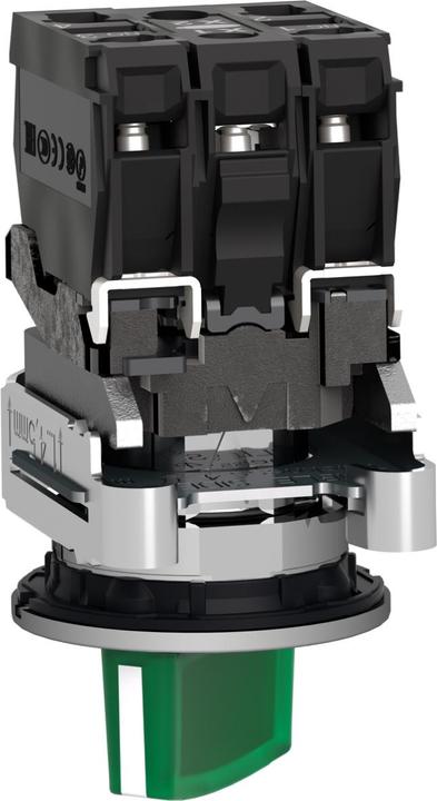 Actual product image Schneider Electric Illuminated selector switch complete XB4F 30mm1S+1OE XB4FK123G5