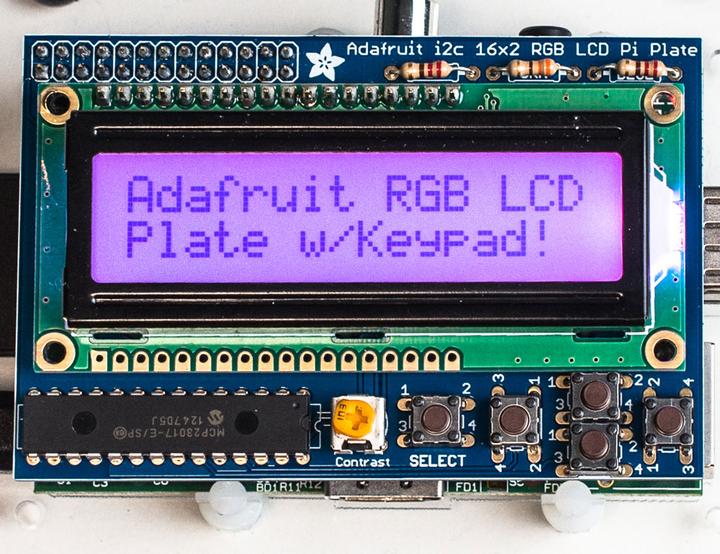 Produktbild Adafruit RGB Positive 16x2 LCD+Keypad Kit for Raspberry Pi (Elektronikkit)