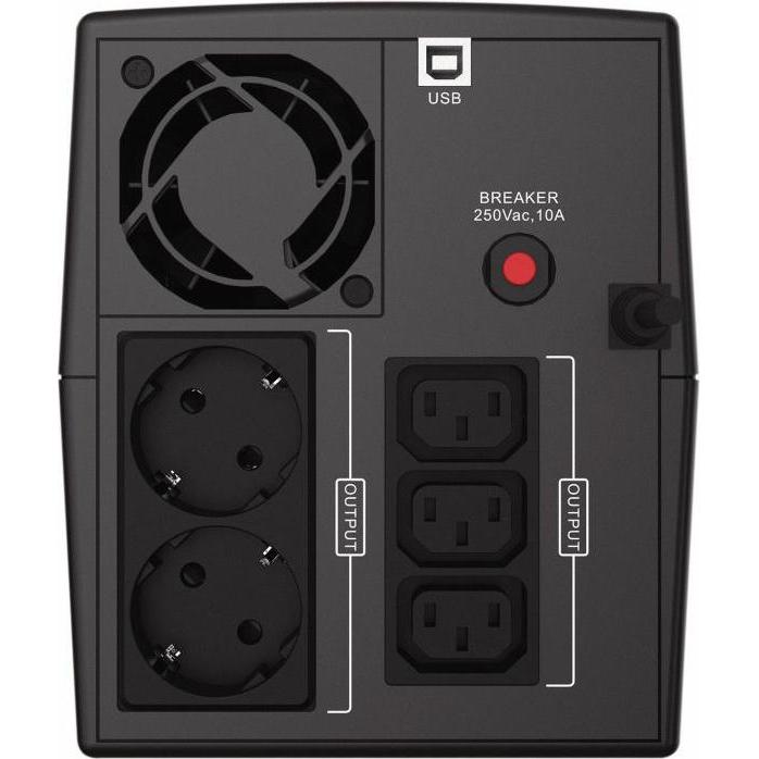 Thumbnail - Conceptronic ZEUS USV 1500VA 900W Schuko UPS Start/LAN sw (1.50 VA, 900 W, Line-Interaktiv USV), USV