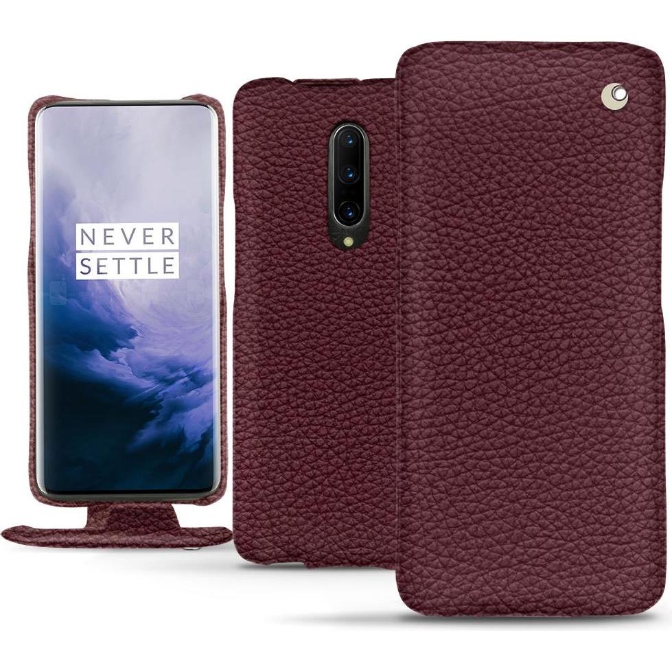 Noreve Lederschutzhülle vertikal (OnePlus 7 Pro), Smartphone Hülle, Violett
