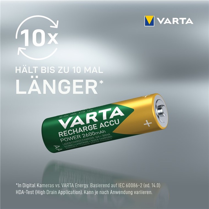 Actual product image Varta Recharge Accu Power (4 pcs., AA, 2600 mAh)