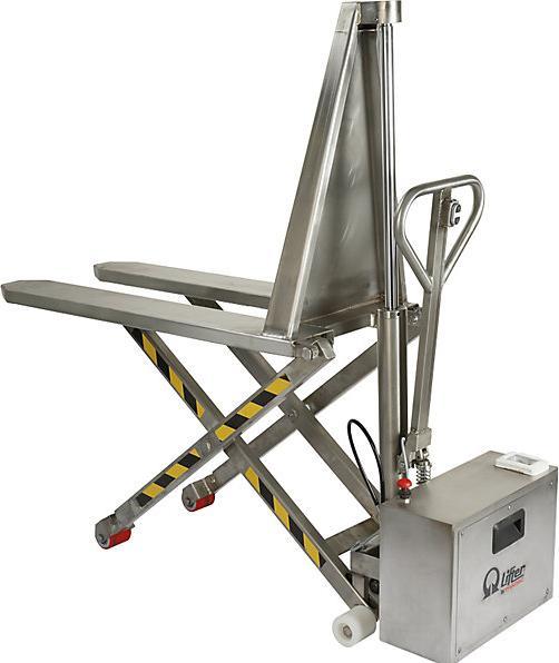 Image du produit Pramac Transpalette à grande levée en inox, électrique, force 1000 kg. (1000 kg)