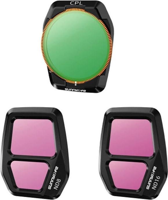 Immagine prodotto Sunnylife A3S-FI925CPL adjustable lens filter, CPL+ND8+ND16 for AIR 3S 3pcs (Filtri per droni, DJI Air 3s)