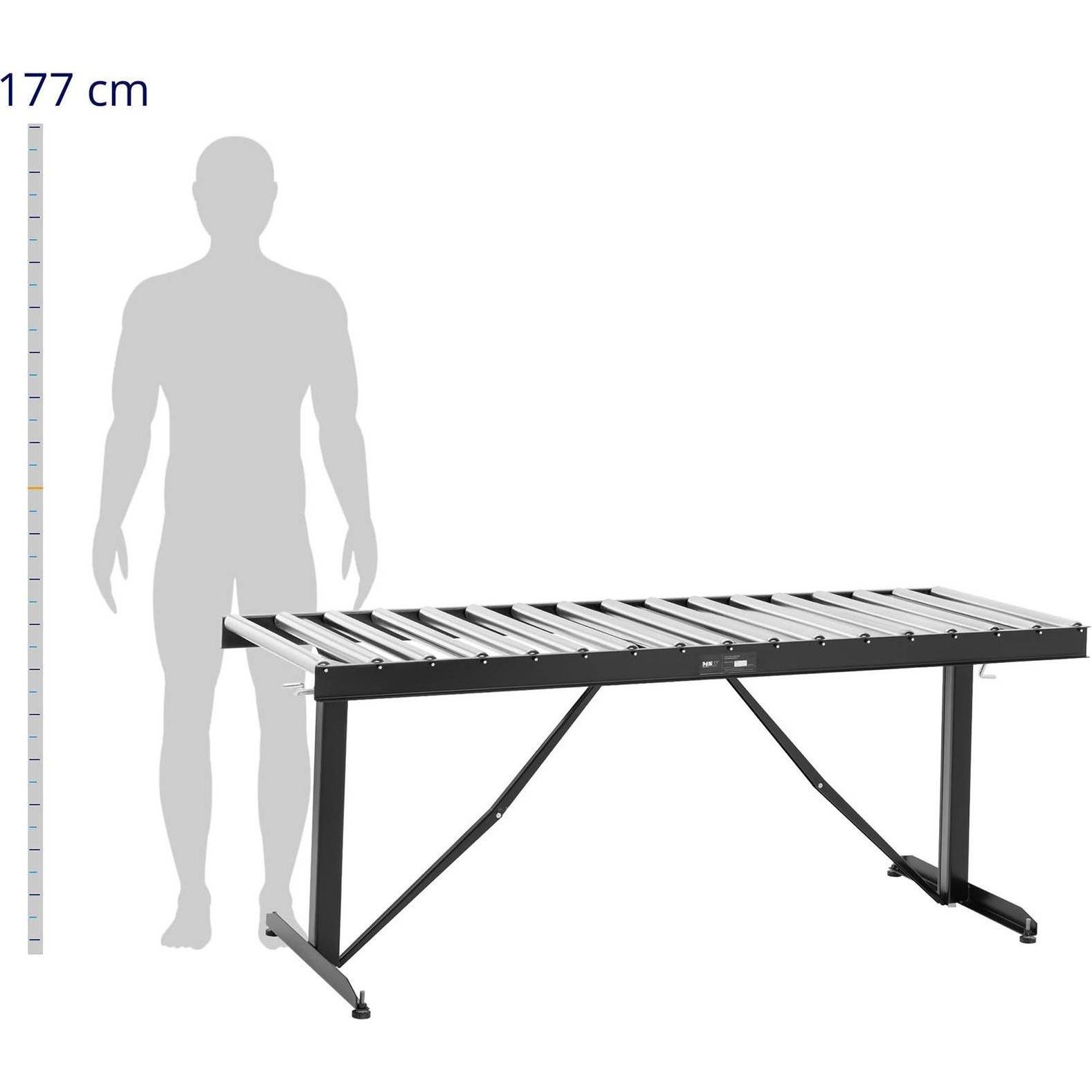 Thumbnail - MSW, Fördertechnik, Rollenbahn Förderanlage Fördertechnik 200 kg 178 cm 17 Rollen höhenverstellbar