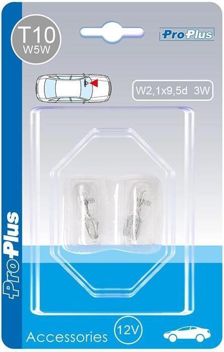 Immagine prodotto ProPlus Lampadina per auto 12V 5W T10 W2,1x9,5d 2 pezzi in un blister