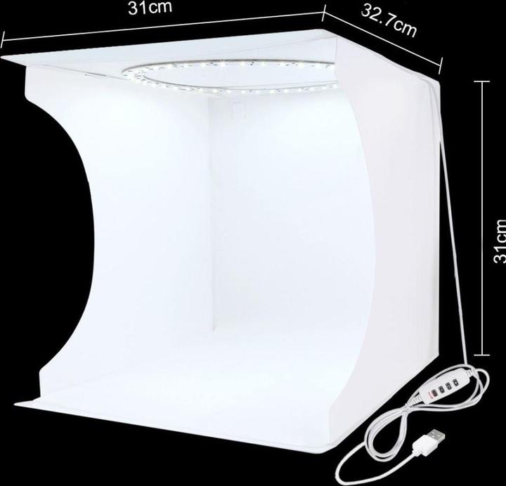 Produktbild Puluz Fotostudio mit integrierter LED Beleuchtung (33 cm, 33 cm)