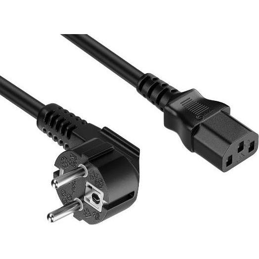 Hamlet CAVO ALIM. VDE C13 SCHUKO 90 16A 250V (1.80 m), Stroomkabel, Zwart
