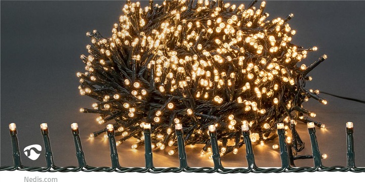 Immagine prodotto Nedis Luci decorative | Gruppo compatto | 1200 LED Bianco caldo | 24 m | Effetti di luce: 7 | Interno (24 m)
