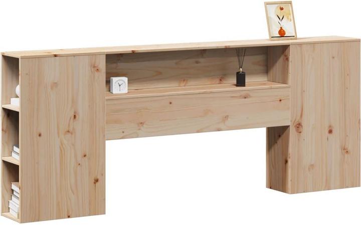 Actual product image vidaXL Kopfteil Bettkopfteil Betthaupt mit Stauraum 180cm Massivholz Kiefer (186 x 24 x 82 cm)