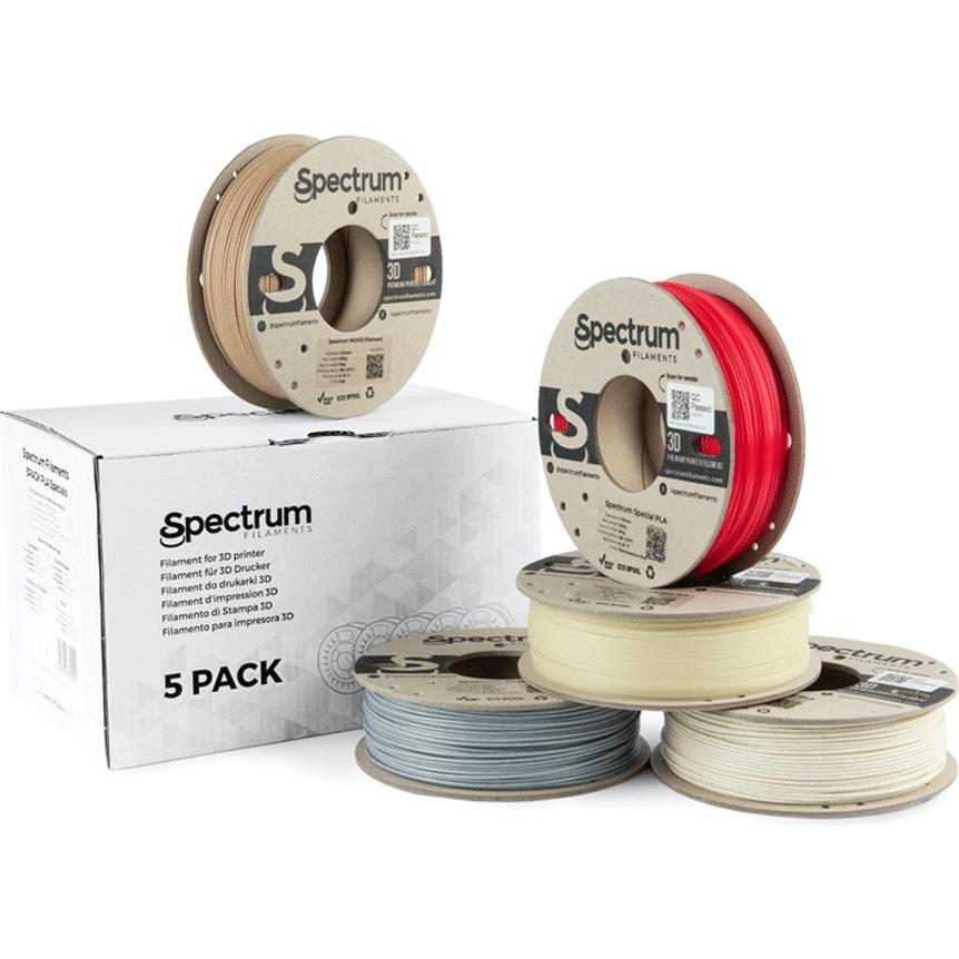 Spectrum Filamento PLA Specials 5 Pack 1,75 mm (PLA, 1.75 mm, 250 g), Filamenti stampa 3D, Multicolore