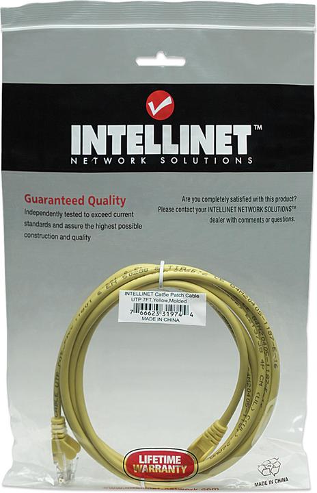Actual product image Intellinet Patch cable (U/UTP, CAT5e, 2 m)