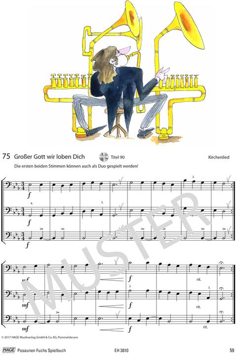 Produktbild Posaunen Fuchs Spielbuch (mit MP3-CD) (Deutsch, Helmut Hage, Stefan Dünser, 2017)