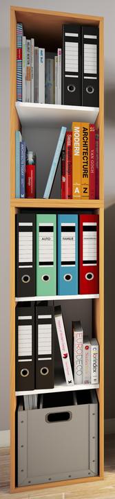 Image du produit VCM Armoire de bureau en bois Étagère à dossiers Lona l 5 compartiments (35 x 37 x 183 cm)