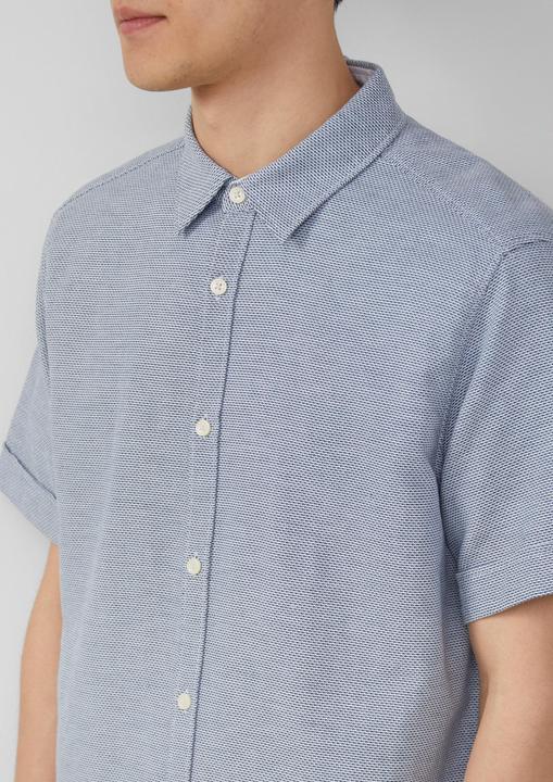 Immagine prodotto S.Oliver Hemd Regular Fit: Strukturiertes Kurzarmhemd aus Baumwolle mit Kentkragen (M)
