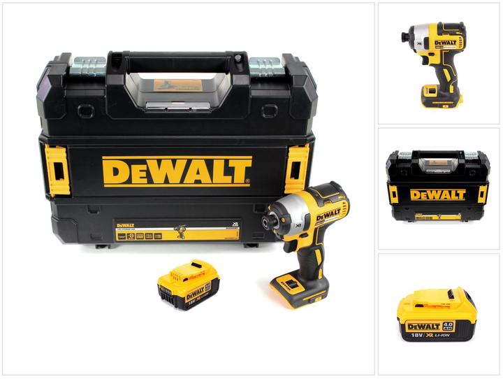 Produktbild DeWalt DCF 887 NT Akku Schlagschrauber 18V 205Nm 1/4" Brushless + 1x Akku 4,0Ah + TSTAK - ohne (Akkubetrieb)