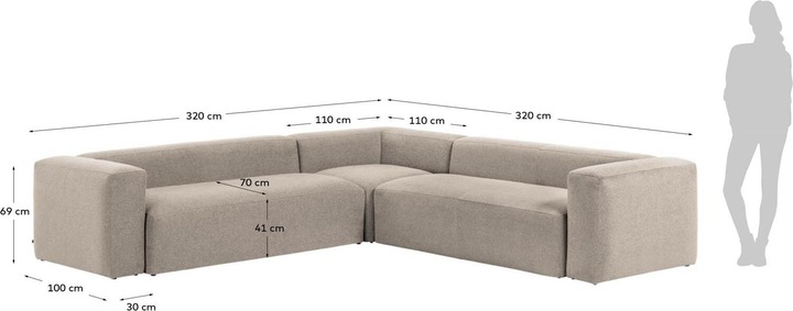Image du produit Kave Home Blok (Canapé d'angle, 5 places)