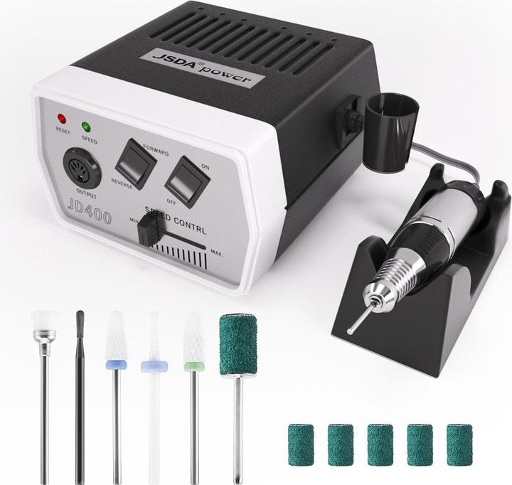Produktbild Jsda JD 400 Nagelfräser für Gelnägel, 30000 U/Min, inkl. 6 Bits