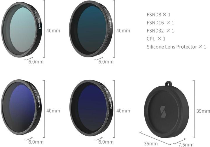 Actual product image SmallRig ND Filter Kit (4, Osmo Action 5 Pro)