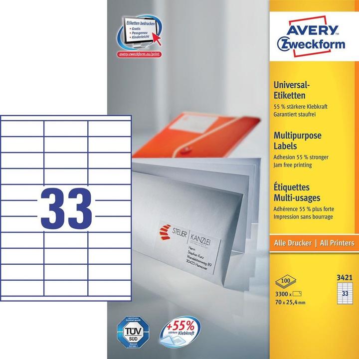 Image du produit Avery Étiquettes universelles
