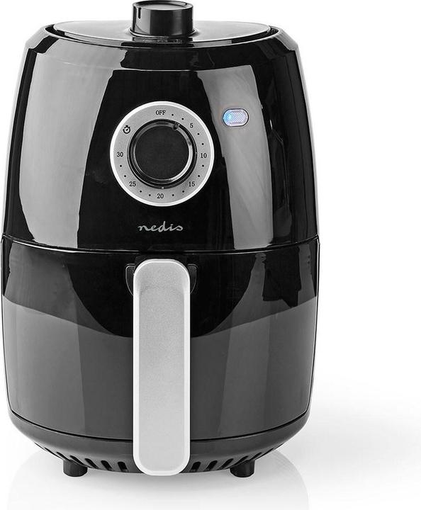 Immagine prodotto Nedis Friggitrice ad aria calda | 2,4 l | Timer: 30 min | Analogica | Alluminio / Nero