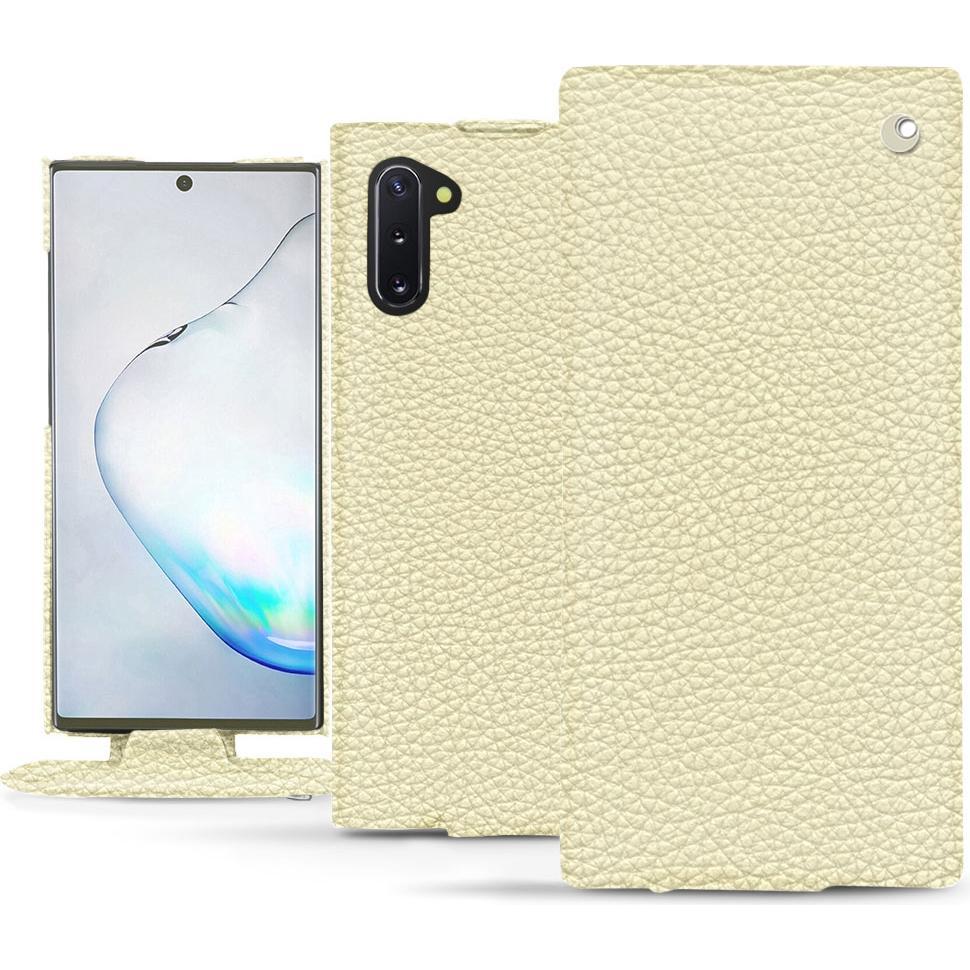 Noreve Lederschutzhülle vertikal (Samsung Galaxy Note 10), Smartphone Hülle, Weiss