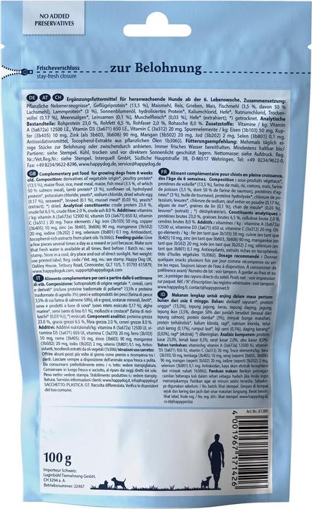 Produktbild Happy Dog Leckerli Fit&Vital Puppy & Junior, 100 g (Welpe + Kitten, 1 Stk., 100 g)