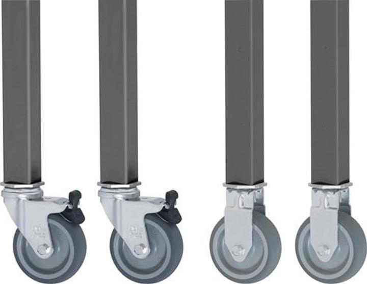 Actual product image RAU Castor set 2 fixed/2 swivel castors with brakes Castor Ø 80 mm for work tables 9000425480-487