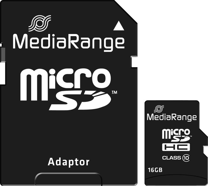 Produktbild MediaRange MR958 memory card MicroSDHC Class 10 (16 GB, microSDHC, U3, UHS-I)