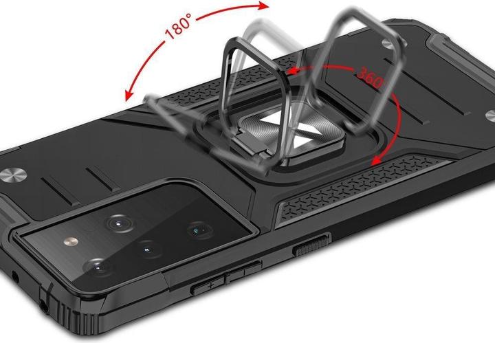 Image du produit Wozinsky Ring Armor étui hybride résistant + support magnétique pour Samsung Galaxy S22 Ultra noir (Samsung Galaxy S22 Ultra)