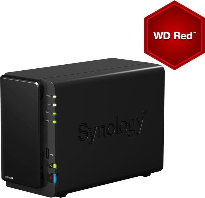 Actual product image Synology Ds216+ (WD Red)