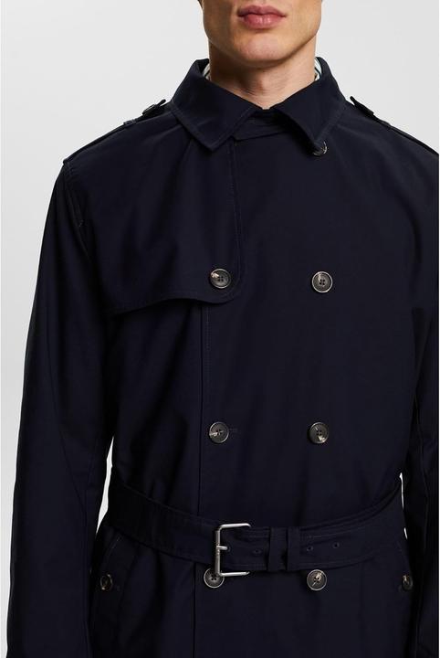 Actual product image Esprit Men's Trenchcoat with Double Button Closure and Soft Lining