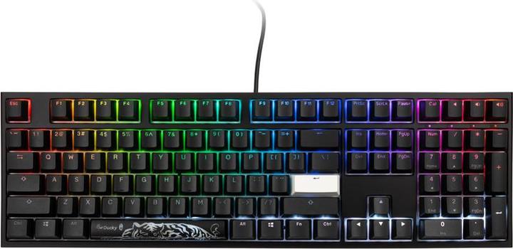 Actual product image Ducky ONE 2 Backlit PBT Gaming Keyboard, MX-Speed-Silver, RGB LED - black (US) (US, Cable)