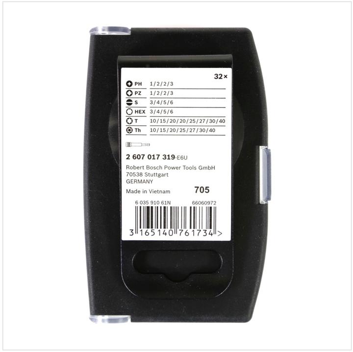 Actual product image Bosch Professional Zubehör Bit Set 32 pieces Accessories 2 (Cross Phillips PH M1, Cross Phillips PH M2, Cross Pozidriv PZ M1, Cross Pozidriv PZ M2, Cross Phillips PH M3, Cross Pozidriv PZ M3, Hexagon socket TX with hole M10, Hexagon socket TX with hole M20, Hexagon socket TX With hole M25, Hexagon socket TX with hole M27, Hexagon socket TX with hole M30)