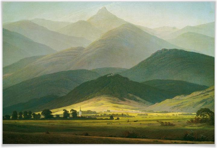 Produktbild Trenddeko Friedrich - Berglandschaft (100 x 70 cm)