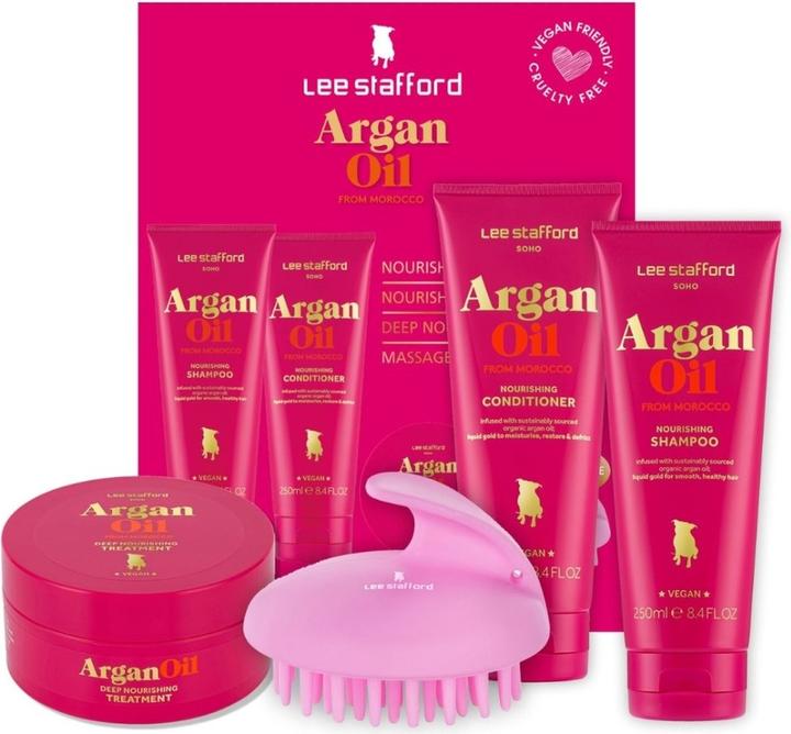 Immagine prodotto Lee Stafford Set all'olio di Argan del Marocco per capelli danneggiati e fragili (Set per la cura dei capelli)