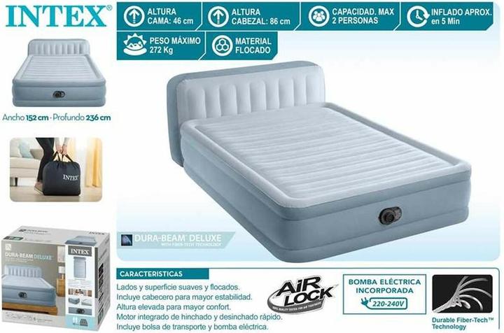 Actual product image Intex Queen Plush Headboard