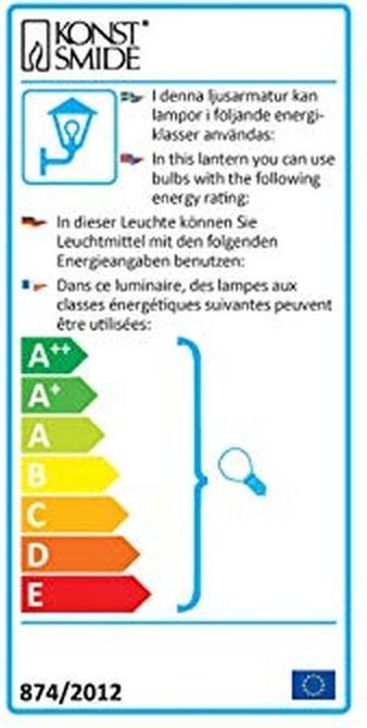 Label énergétique Konstsmide Parme (E27, IP43)
