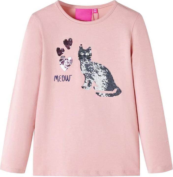 Produktbild VidaXL Kinder-Langarmshirt Hellrosa 128,Material: 95 % Baumwolle. 5 (128)