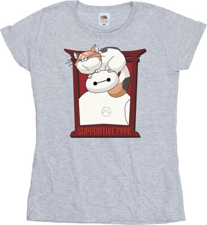 Actual product image Disney Womens/Ladies Big Hero 6 Baymax Frame Support Cotton T-Shirt (S)