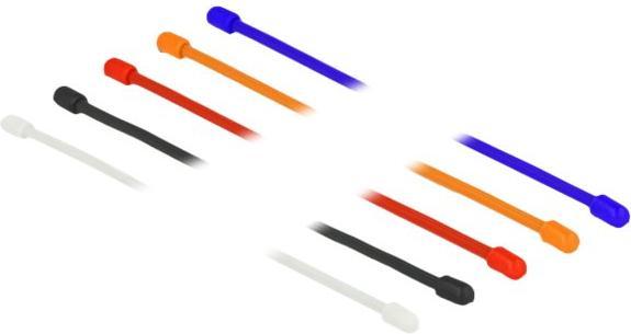 Image du produit Delock Colliers de serrage 250mm x 4mm Multicolores, 10 pièces (Serre-câbles en plastique, 250 mm, 10 pcs)