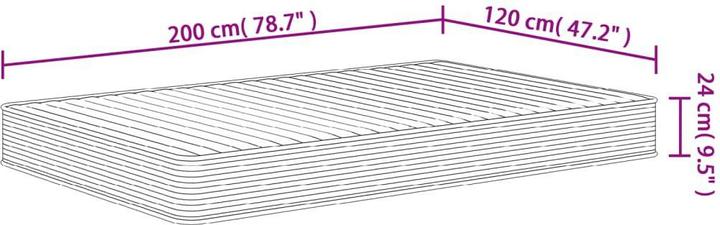 Produktbild vidaXL Schaumstoffmatratze (Schaumstoffkern, 120 x 200 cm)
