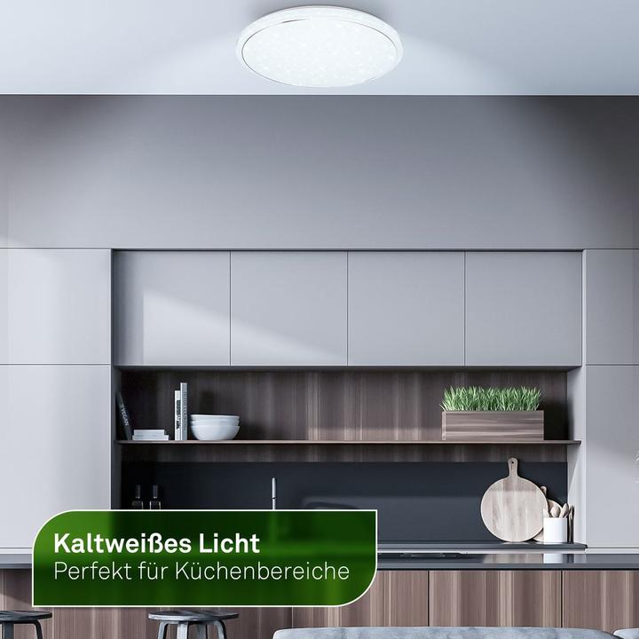 Produktbild Briloner Ultraeffiziente CCT LED Deckenleuchte mit Sternendekor, Weiss (4450 lm)