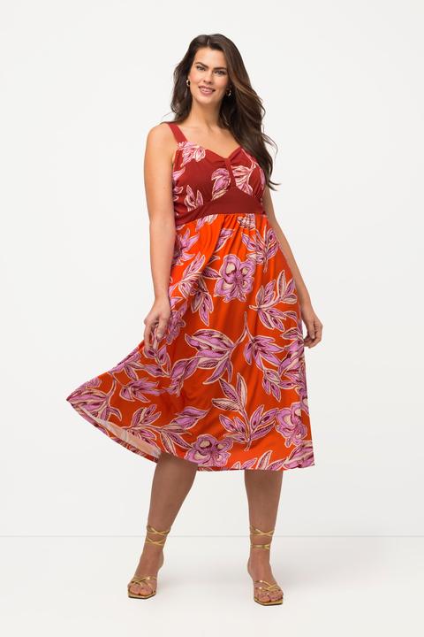 Actual product image Ulla Popken Floral Patch Print A-Line Sundress (54)