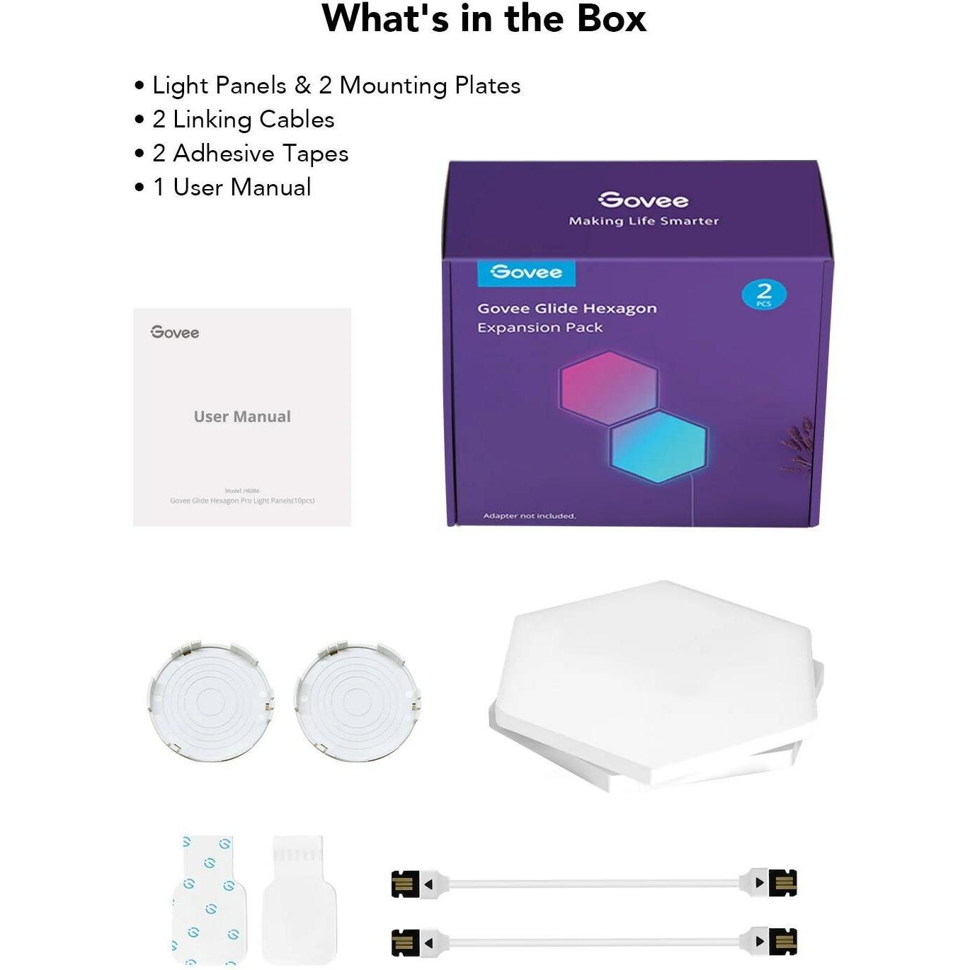 Thumbnail - Govee, Wandleuchte + Deckenleuchte, Glide (458 lm)