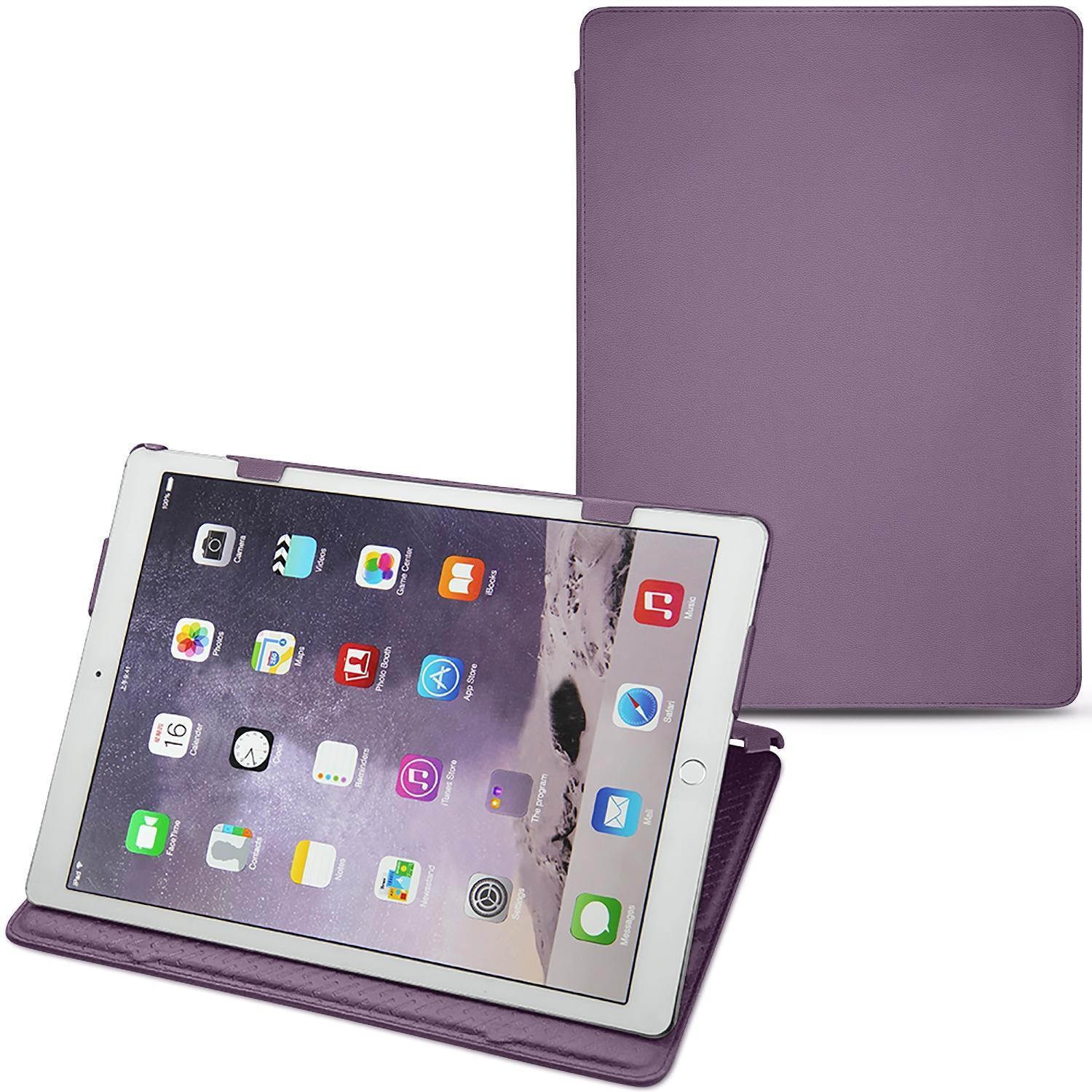 Noreve Lederschutzhülle horizontal (iPad Pro 12.9), Tablet Hülle, Violett