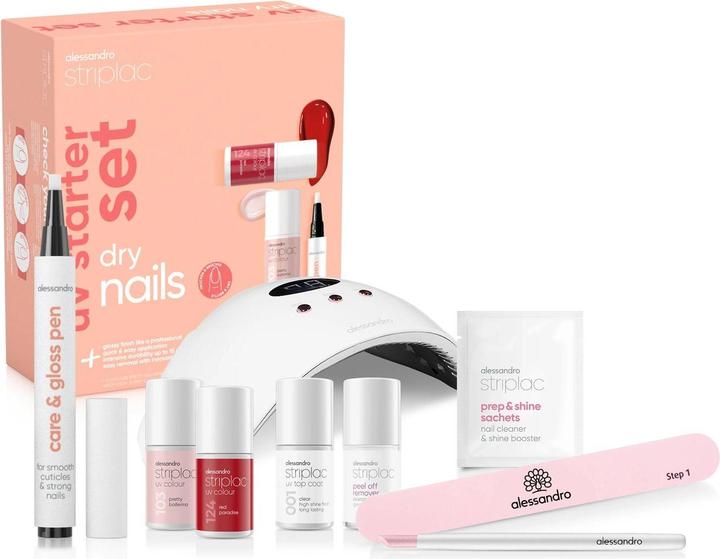 Alessandro Striplac UV Starter Set (Multicoloured, UV gel varnish)